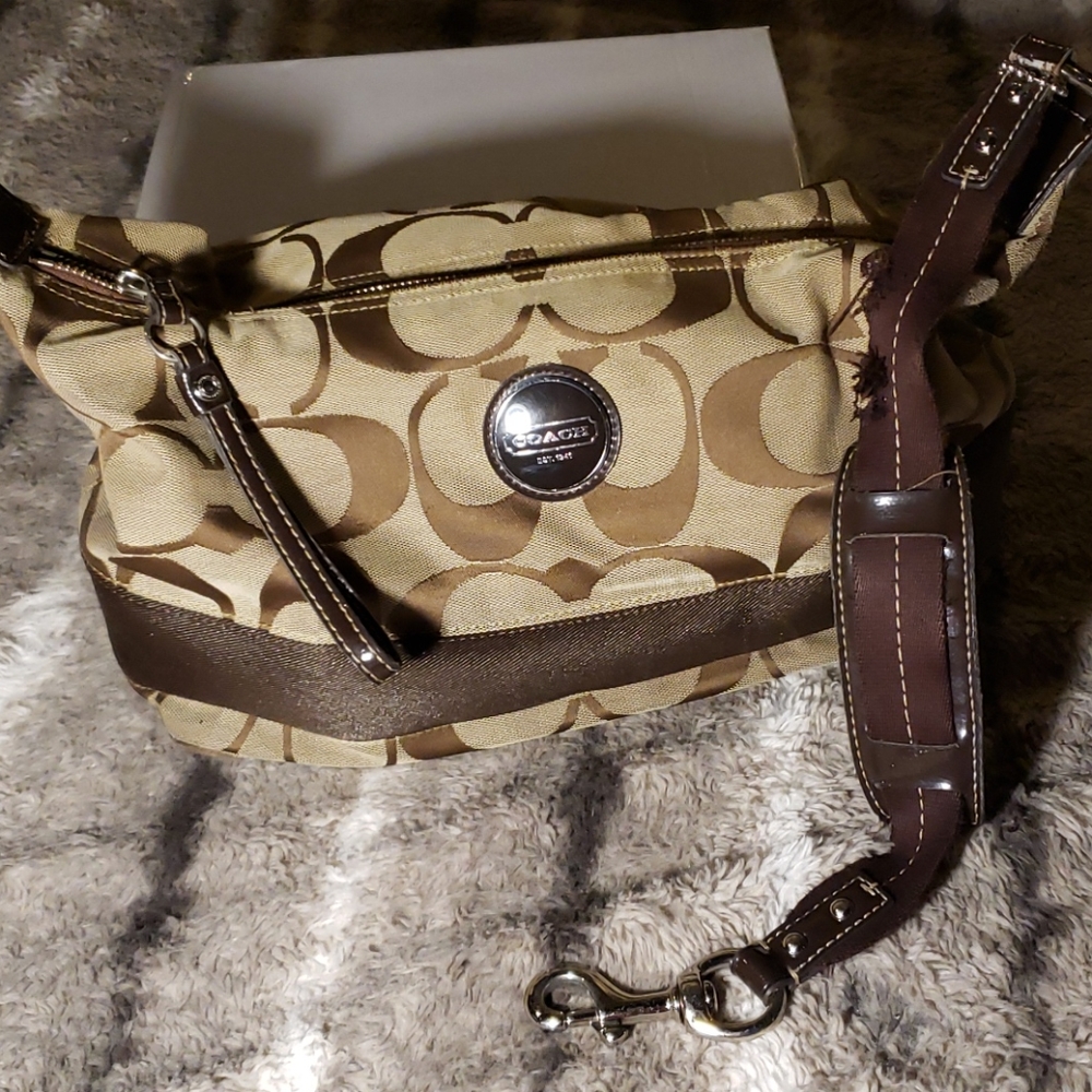 Coach Signature Coated Canvas Purse